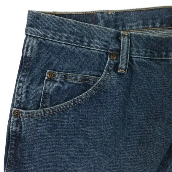 Wrangler 96501DS Dark Stonewash Regular Fit Straight Leg Denim Jean Mens 38x30.5 - Picture 8 of 12